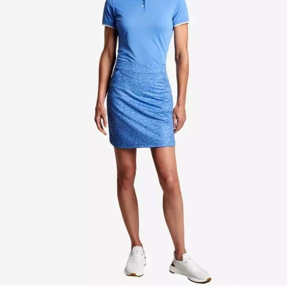 Peter Millar Womens Blue Floral Performance Golf Skort Size Medium